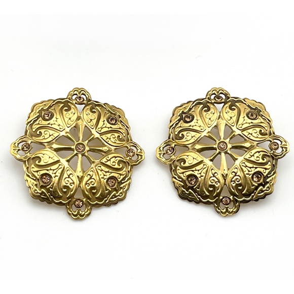 Edgar Berébi Vintage 80's Oversized Post Earrings - Picture 1 of 6